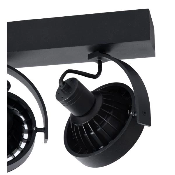 Lucide DORIAN - Plafondspot - LED Dim to warm - GU10 (ES111) - 3x12W 2200K/3000K - Zwart - detail 2